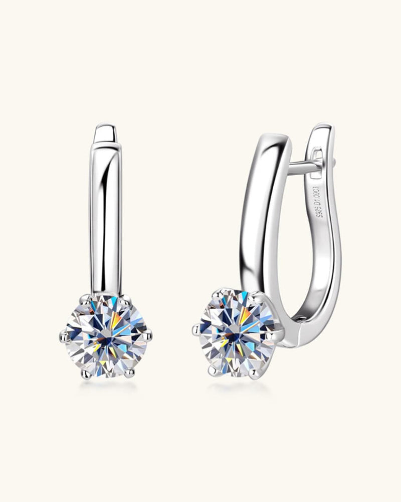 BEAUTIFUL I AM 2 Carat Moissanite Jewelry 925 Sterling Silver Earrings