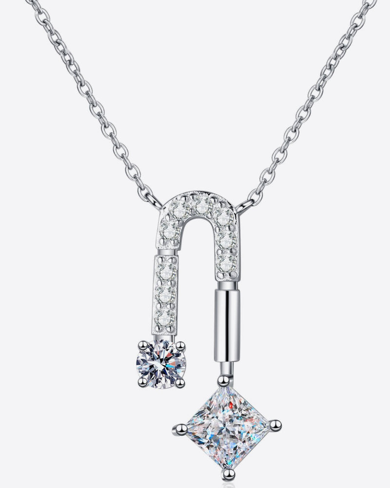 BEAUTIFUL I AM 1.3 Carat Moissanite Jewelry 925 Sterling Silver Necklace