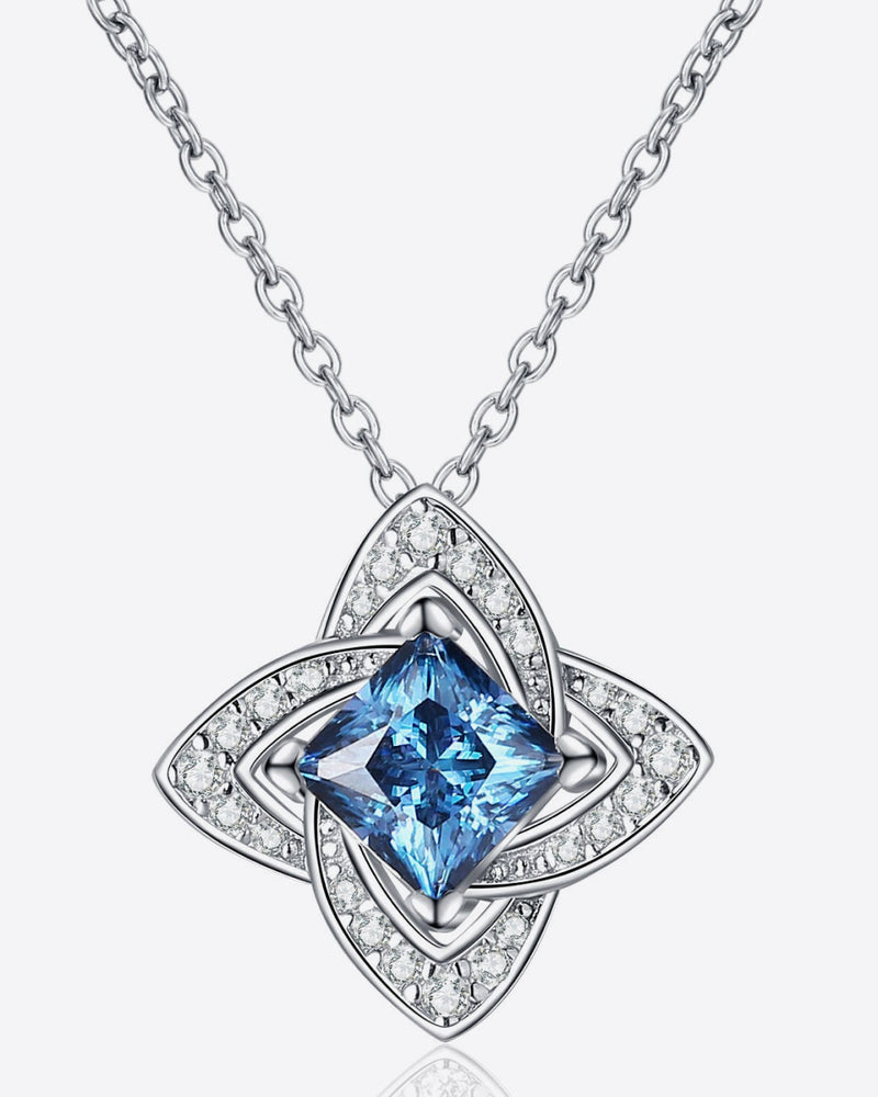 BEAUTIFUL I AM 1 Carat Moissanite Jewelry Floral Pendant Necklace