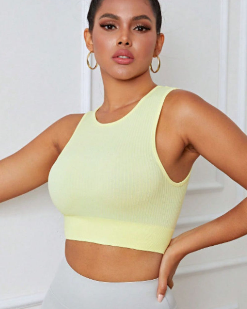 BEAUTIFUL I AM Round Neck Long Active Sports Bra
