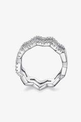 BEAUTIFUL I AM Adored Moissanite Jewelry Zigzag Stacking Rings