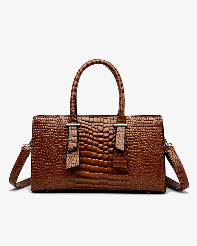 BEAUTIFUL I AM Textured PU Leather Handbag