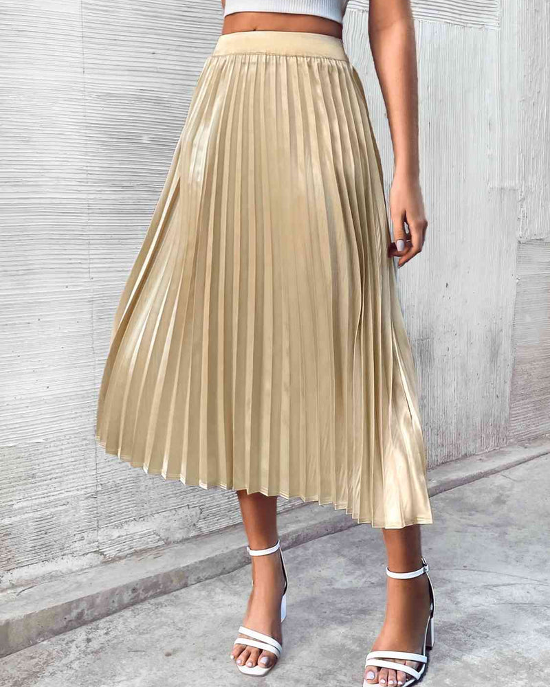 BEAUTIFUL I AM Pleated Midi Skirt Dress