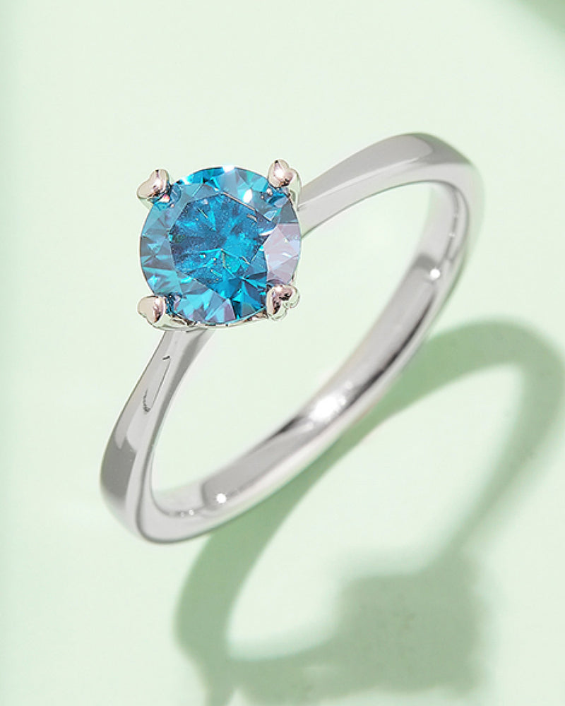 BEAUTIFUL I AM 1 Carat Moissanite Jewelry 925 Sterling Silver Solitaire Ring