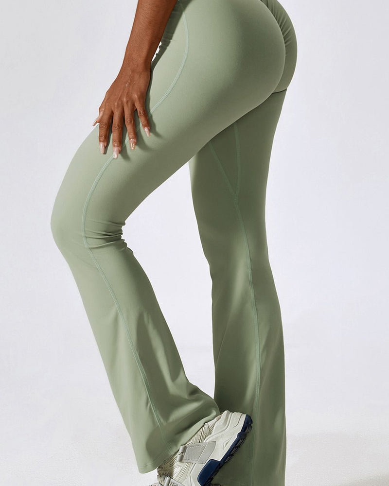 BEAUTIFUL I AM Active Wear Wide Waistband Slim Fit Wide Leg Sports Leggings