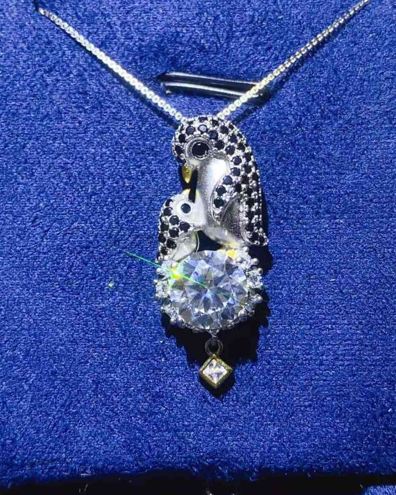 BEAUTIFUL I AM 2 Carat Moissanite Jewelry 925 Sterling Silver Necklace