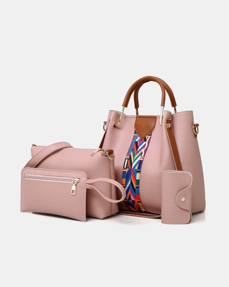 BEAUTIFUL I AM 4-Piece PU Leather Bag Set