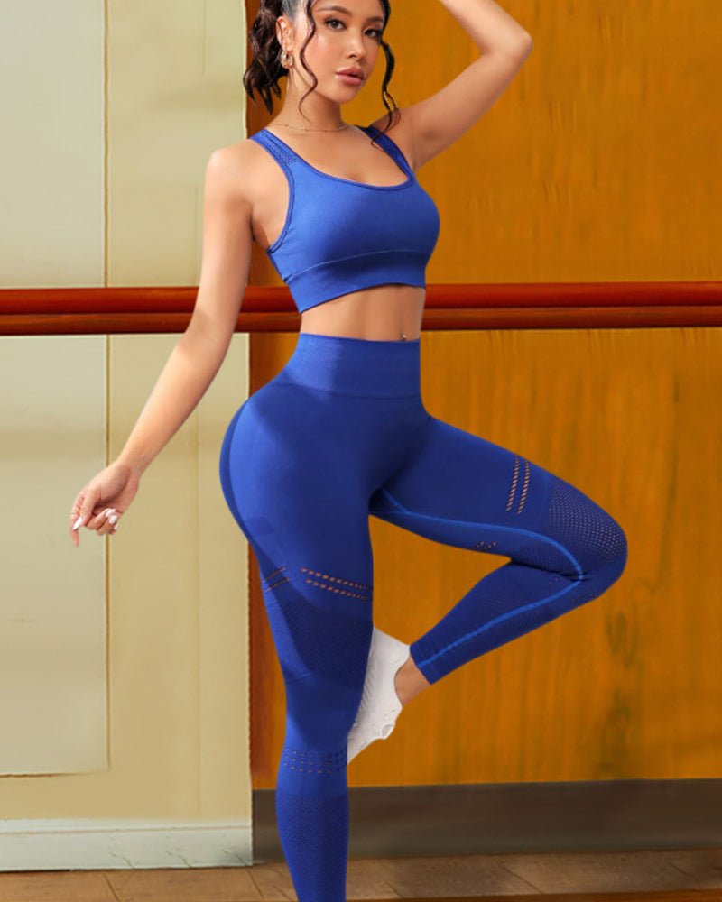 BEAUTIFUL I AM Sports Tank and Leggings Active Wear Set