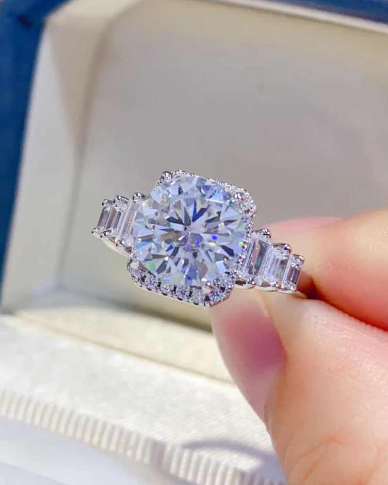 BEAUTIFUL I AM 3 Carat Moissanite Jewelry 925 Sterling Silver Ring