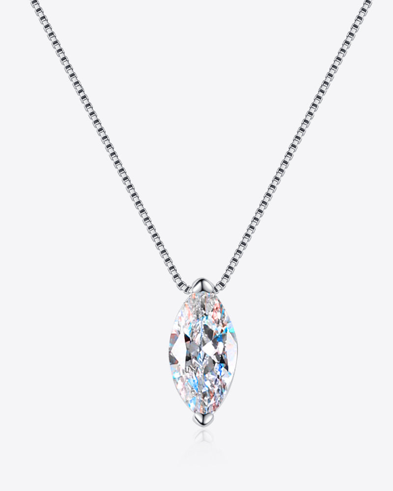 BEAUTIFUL I AM 1 Carat Moissanite Jewelry 925 Sterling Silver Necklace