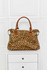 BEAUTIFUL I AM Animal Print Brushed Weekender Bag