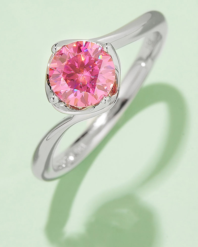 BEAUTIFUL I AM 1 Carat Moissanite Jewelry 925 Sterling Silver Solitaire Ring
