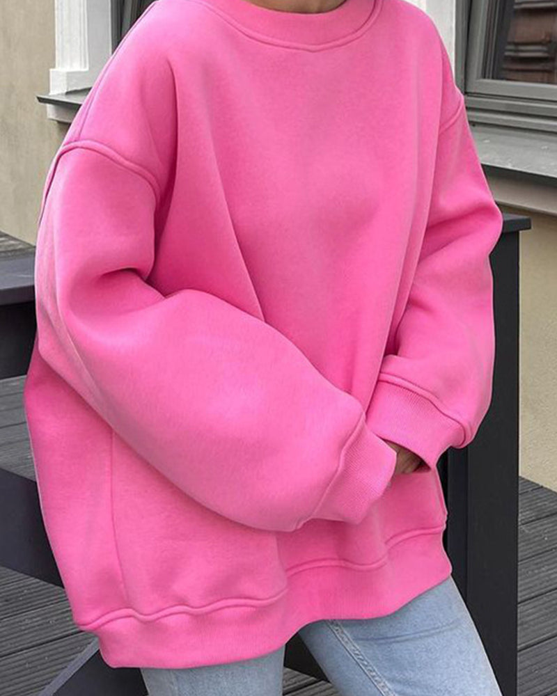 BEAUTIFUL I AM Round Neck Dropped Shoulder Sweatshirt