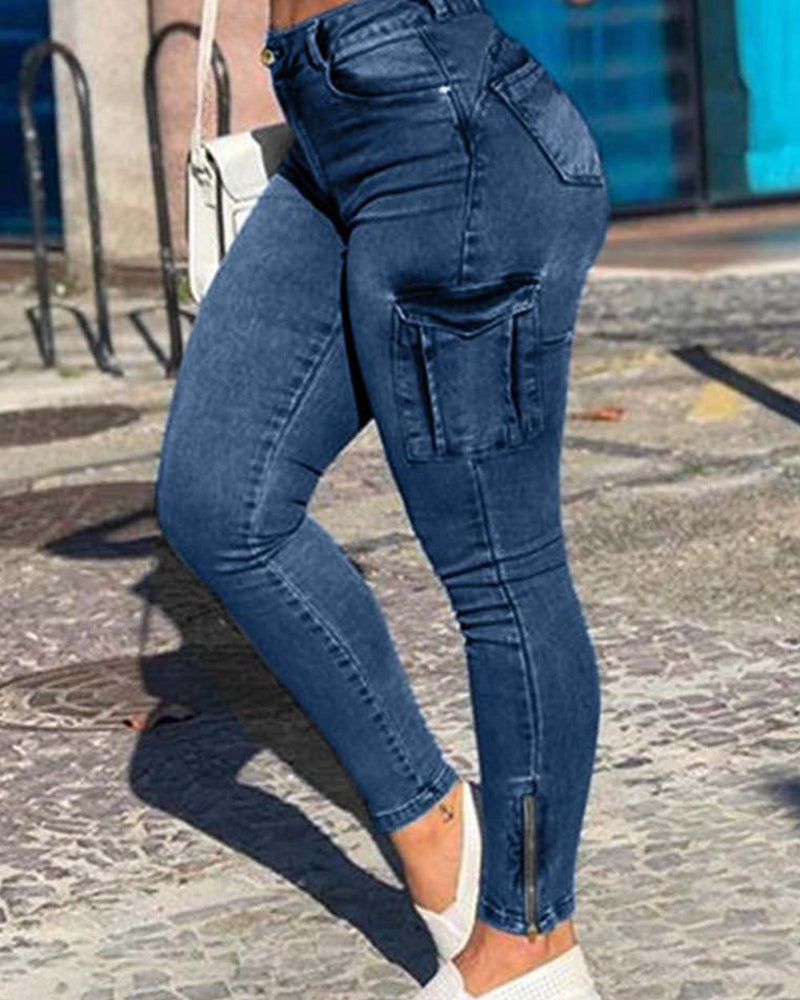 BEAUTIFUL I AM Full Size Cropped Jeans with Pocket