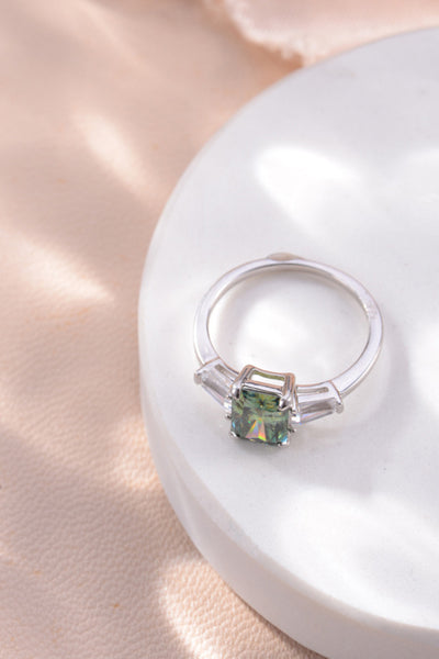 BEAUTIFUL I AM 2 Carat Moissanite Jewelry 925 Sterling Silver Ring