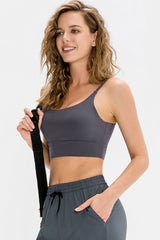BEAUTIFUL I AM Scoop Neck Long Active Sports Bra