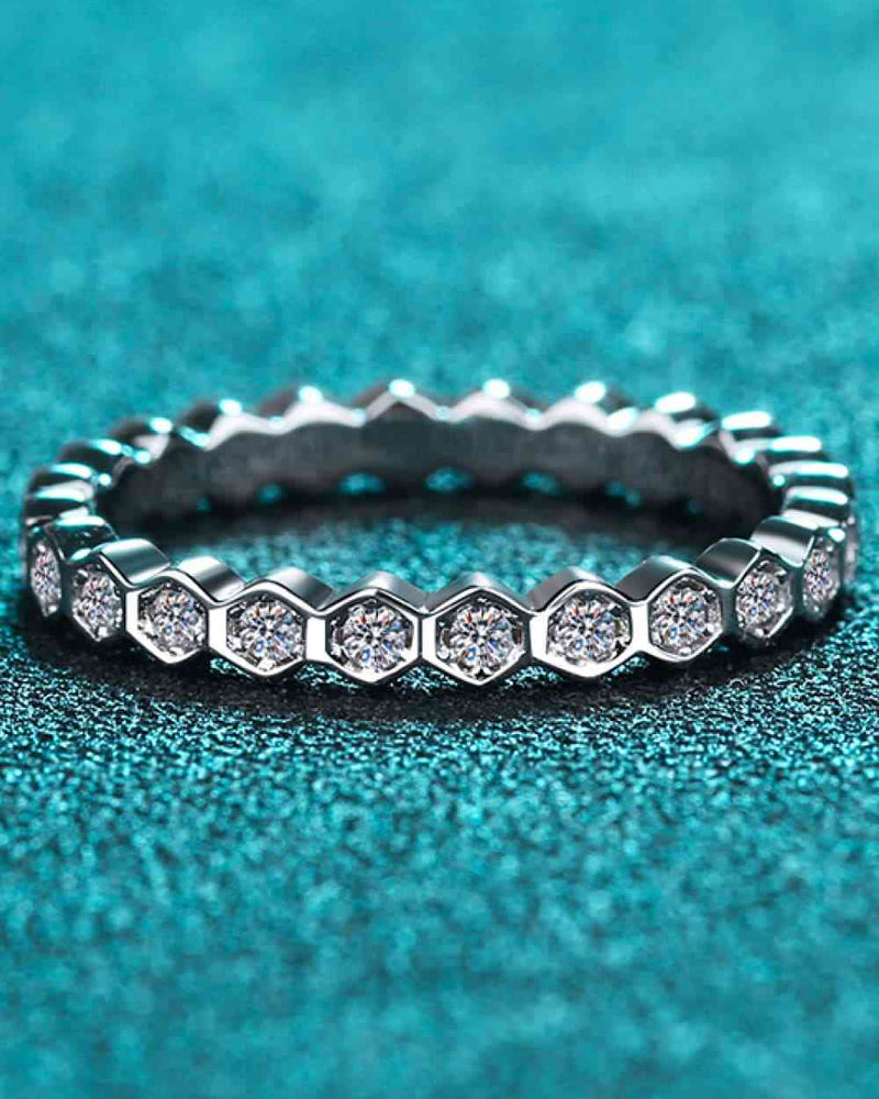 BEAUTIFUL I AM Moissanite Jewelry 925 Sterling Silver Eternity Ring