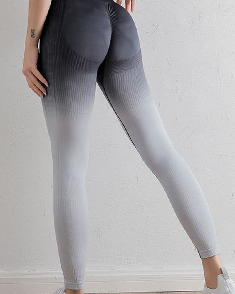 BEAUTIFUL I AM Gradient High Waist Sports Leggings Active Wear
