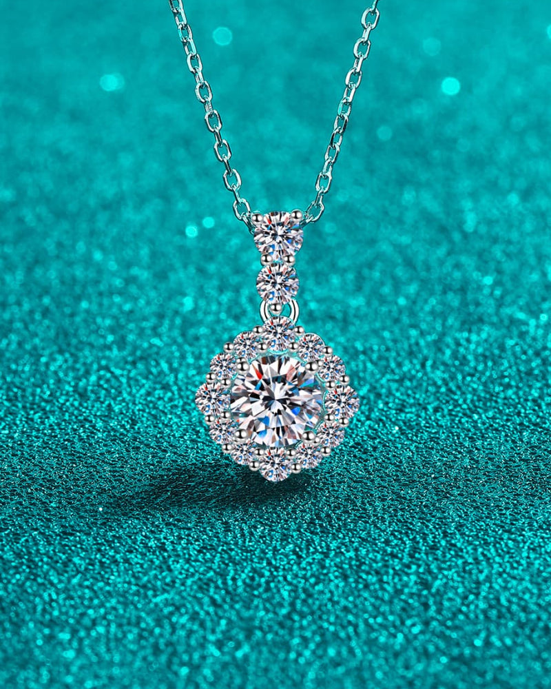 BEAUTIFUL I AM 1 Carat Moissanite Jewelry 925 Sterling Silver Necklace