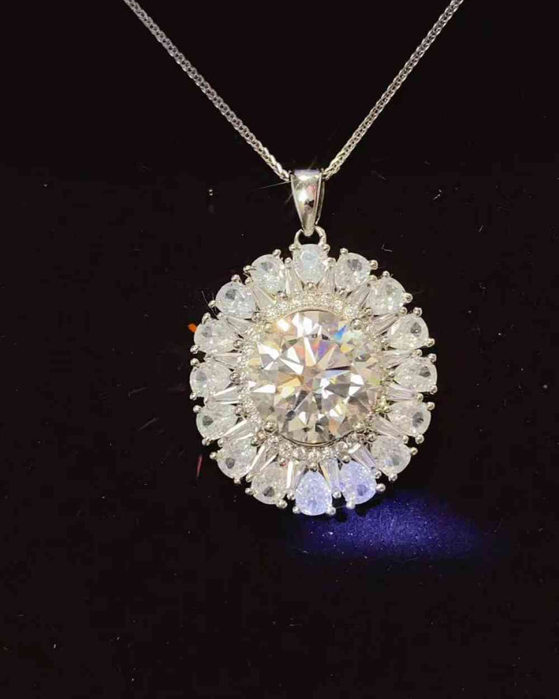BEAUTIFUL I AM 5 Carat Moissanite Jewelry 925 Sterling Silver Necklace