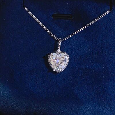BEAUTIFUL I AM 2 Carat Moissanite 925 Sterling Silver Necklace Jewelry