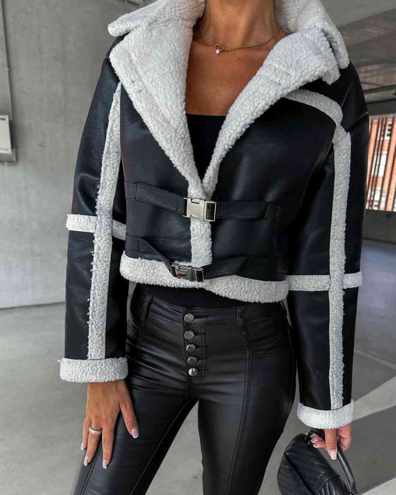 BEAUTIFUL I AM Collared Buckle Detail Jacket