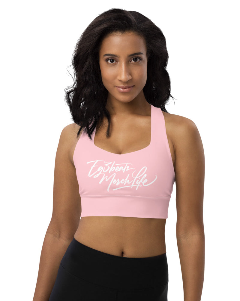 EG3BEATS MERCH LIFE Womens Longline Sports Bra