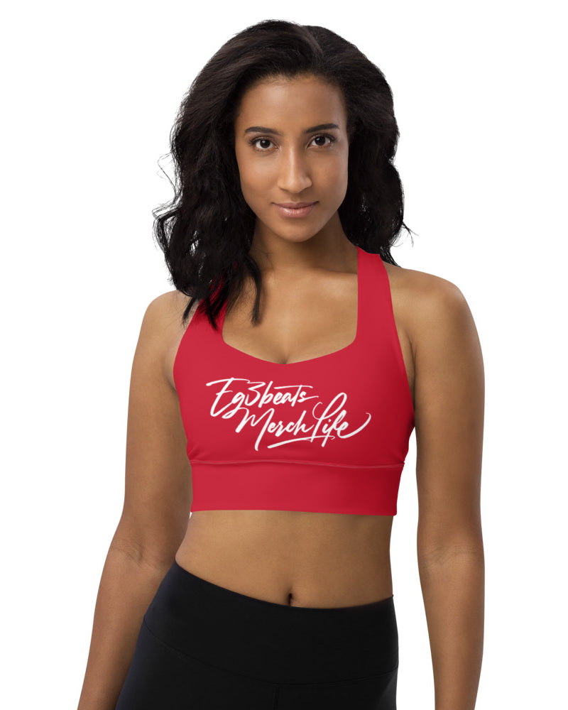 EG3BEATS MERCH LIFE Womens Longline Sports Bra
