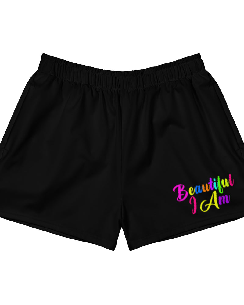 BEAUTIFUL I AM Women's Athletic Short Shorts