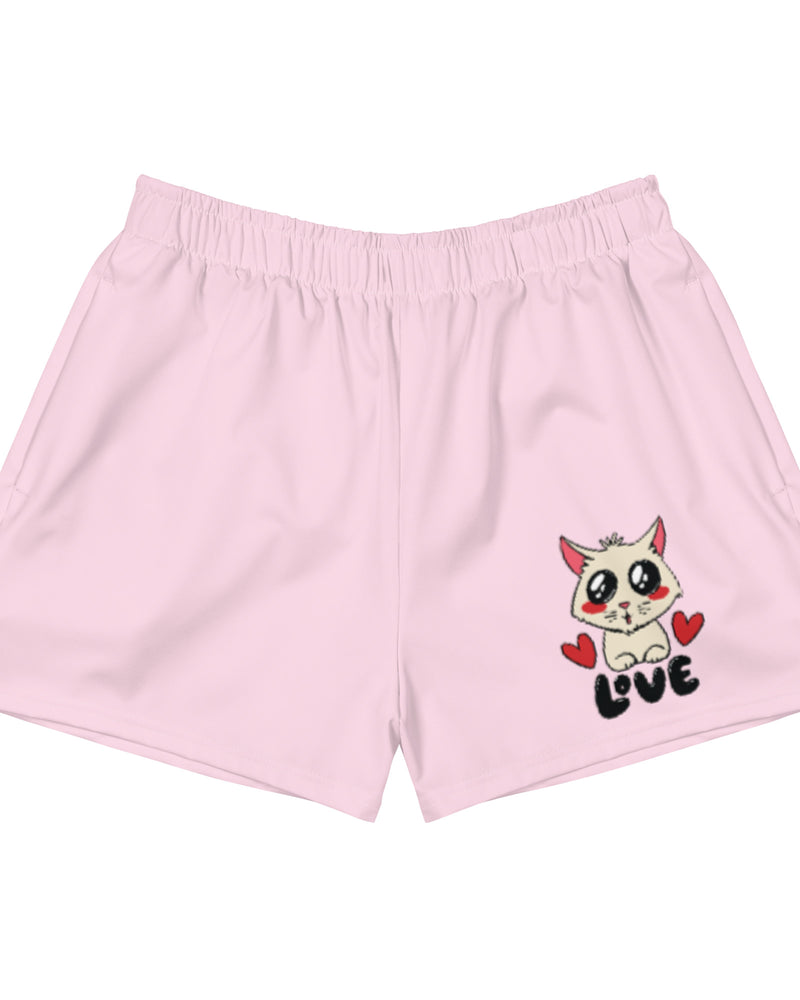 BEAUTIFUL I AM LOVE Womens Athletic Short Shorts