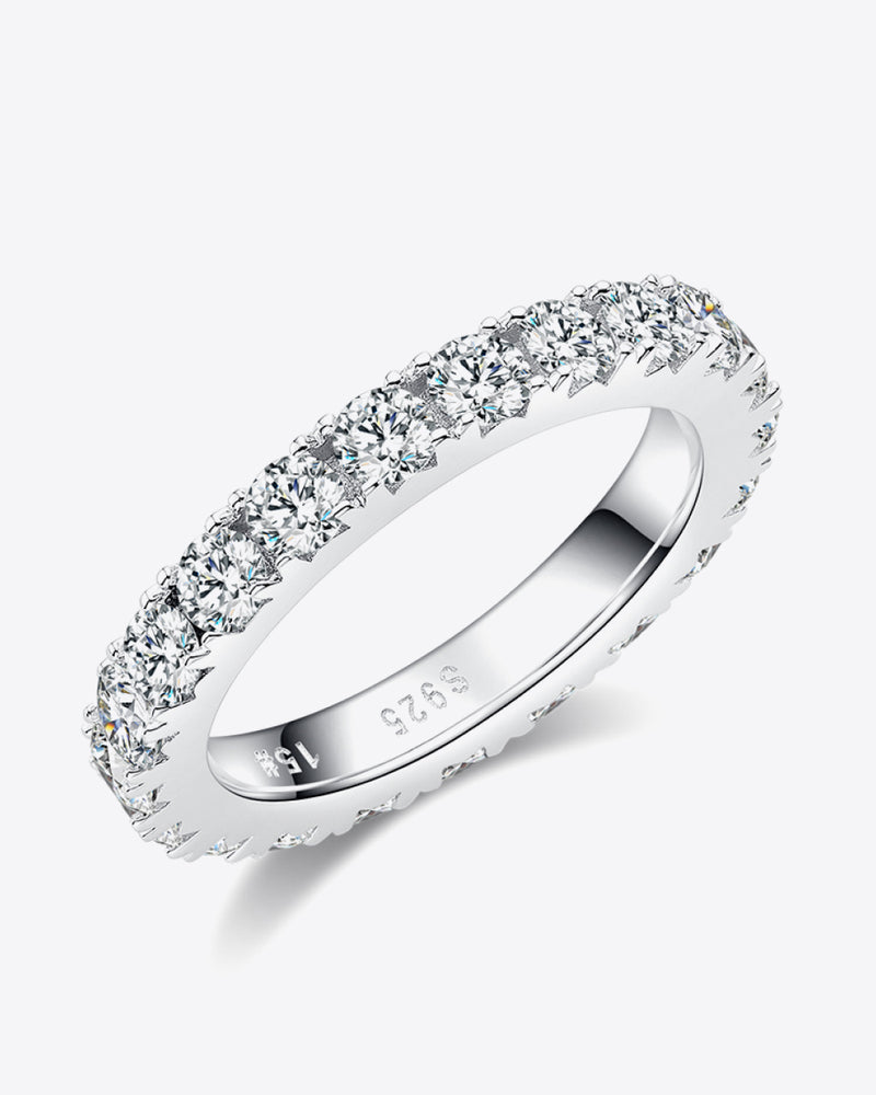 BEAUTIFUL I AM 2.3 Carat Moissanite Jewelry 925 Sterling Silver Eternity Ring