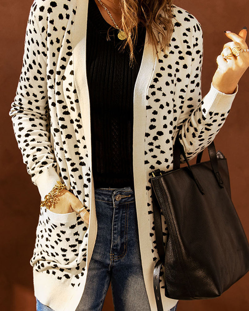 BEAUTIFUL I AM Full Size Printed Long Sleeve Cardigan with Pocket