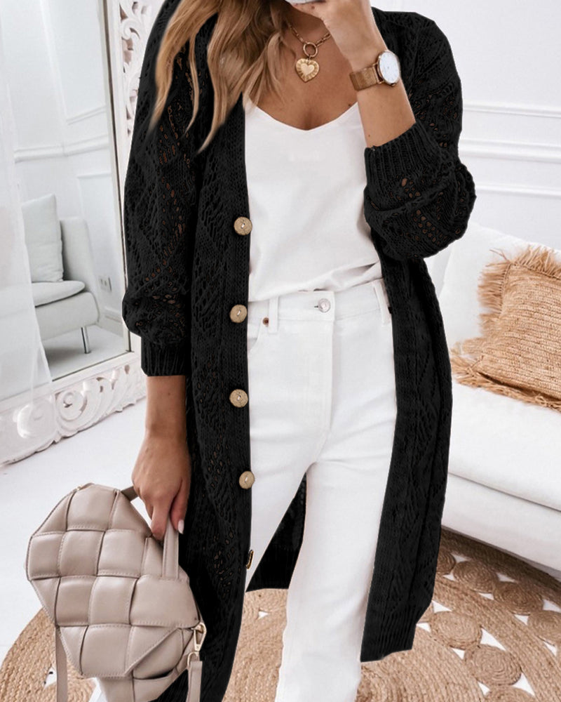 BEAUTIFUL I AM V-Neck Long Sleeve Cardigan