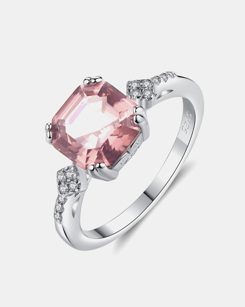 BEAUTIFUL I AM Morganite Jewelry 925 Sterling Silver Ring