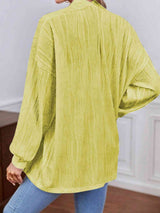 BEAUTIFUL I AM Open Front Lantern Sleeve Cardigan