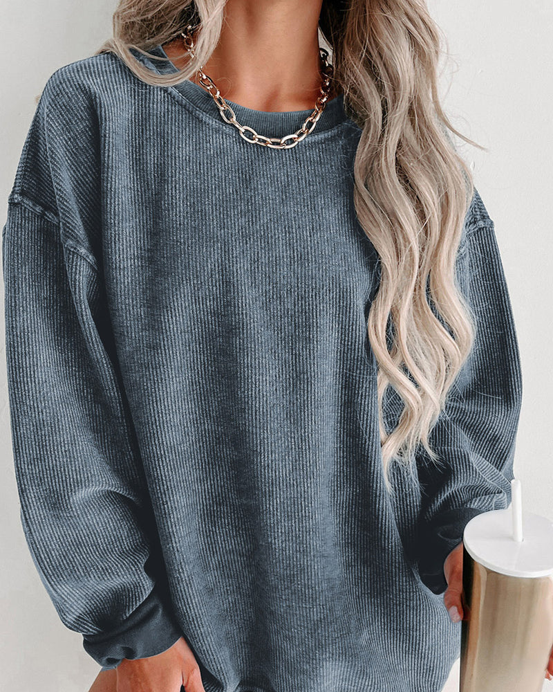BEAUTIFUL I AM Round Neck Dropped Shoulder Sweatshirt