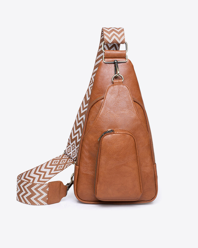 BEAUTIFUL I AM Take A Trip PU Leather Sling Bag
