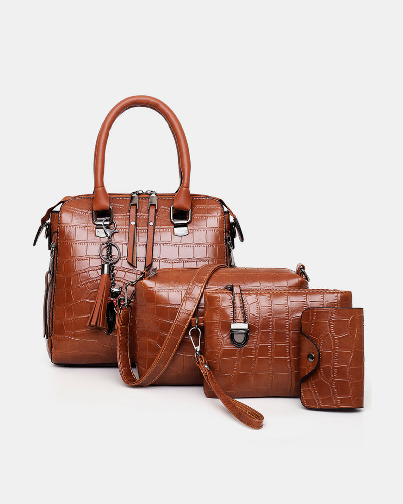 BEAUTIFUL I AM 4-Piece PU Leather Bag Set