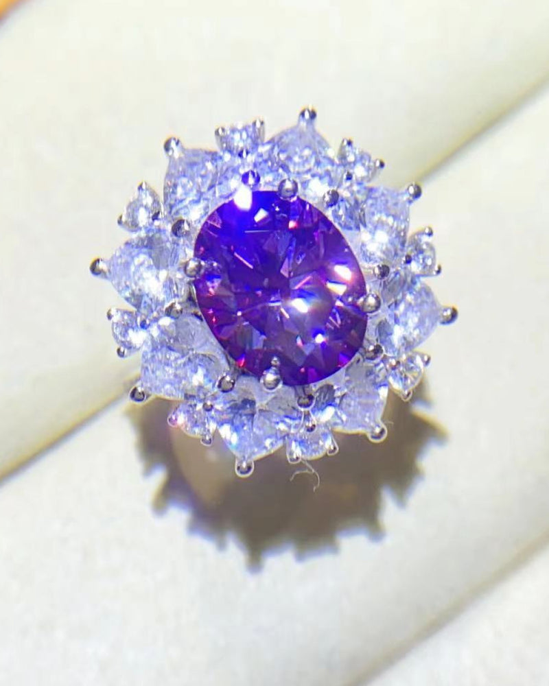 BEAUTIFUL I AM 3 Carat Moissanite Jewelry Platinum-Plated Ring