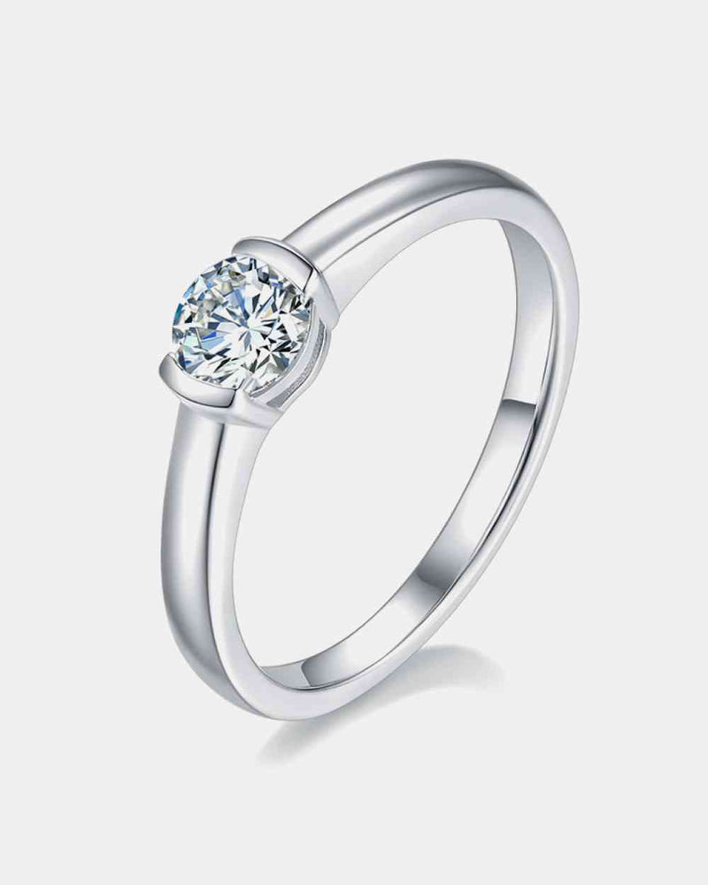 BEAUTIFUL I AM Moissanite 925 Sterling Silver Jewelry Solitaire Ring