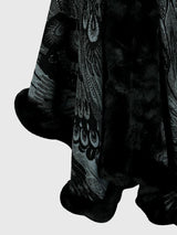 BEAUTIFUL I AM Printed Open Front Poncho