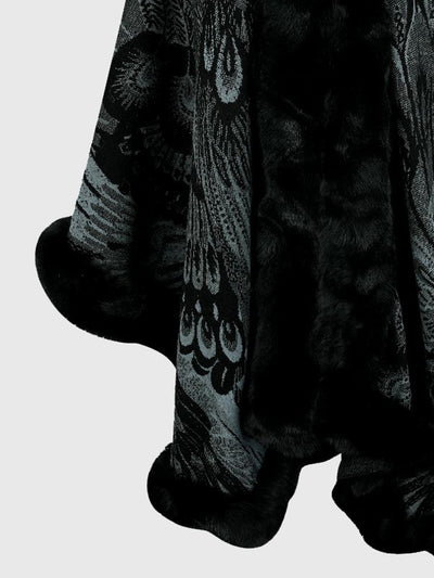 BEAUTIFUL I AM Printed Open Front Poncho