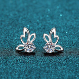 BEAUTIFUL I AM 1 Carat Moissanite Jewelry Butterfly Shape Earrings
