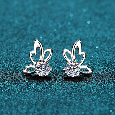 BEAUTIFUL I AM 1 Carat Moissanite Jewelry Butterfly Shape Earrings