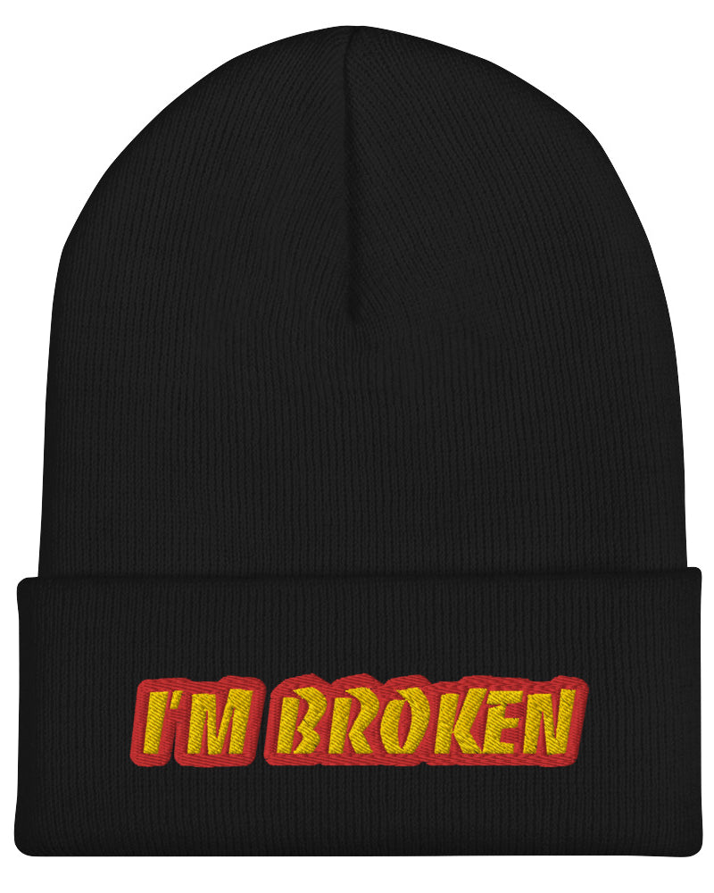 EG3BEATS I'M BROKEN Cuffed Beanie Hat