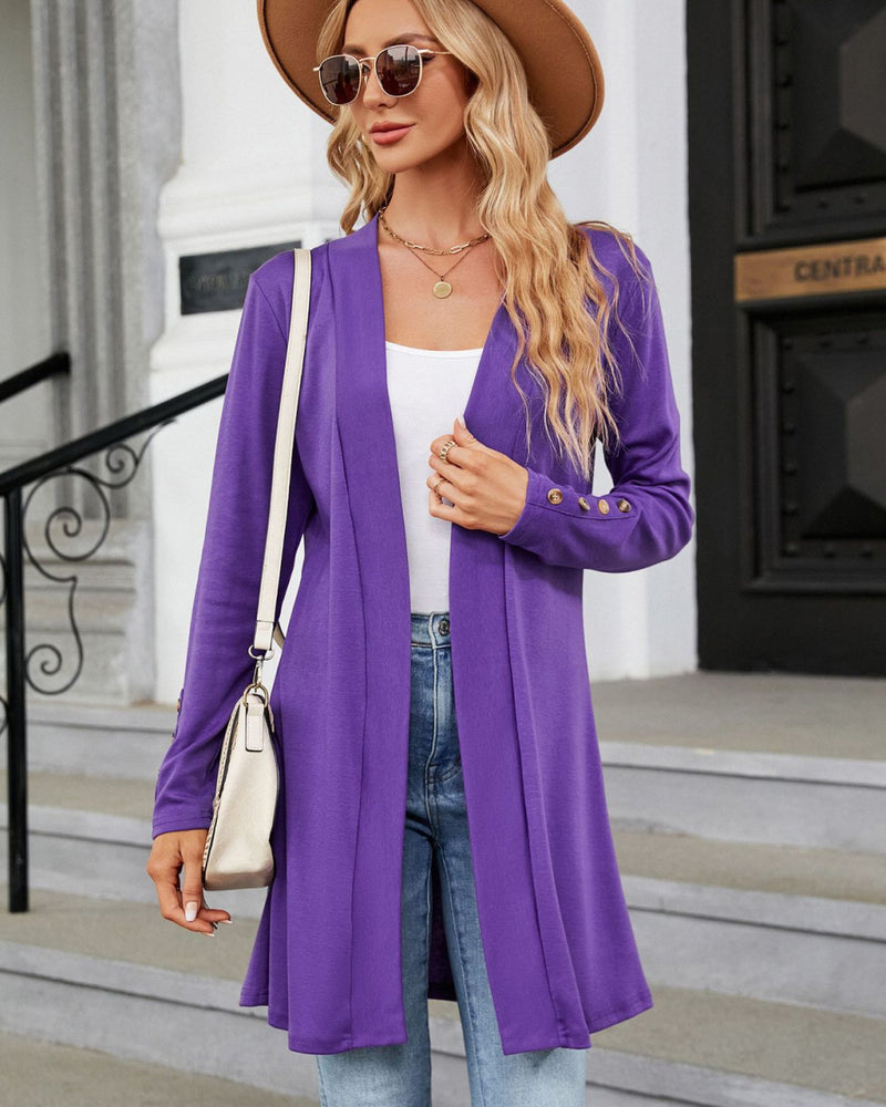 BEAUTIFUL I AM Long Sleeve Open Front Cardigan