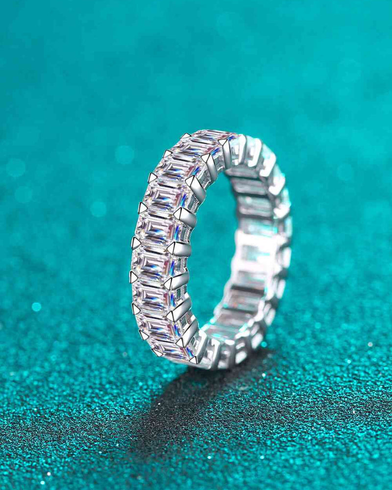 BEAUTIFUL I AM 10.5 Carat Moissanite Jewelry Rhodium-Plated Ring