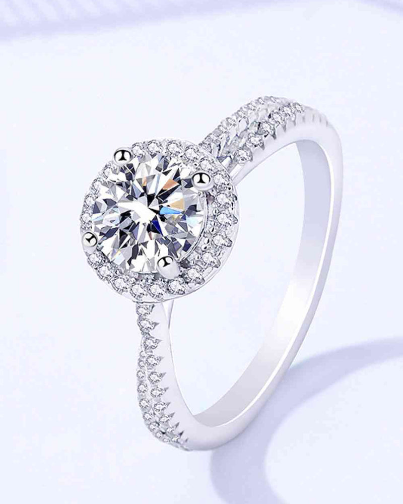 BEAUTIFUL I AM 1 Carat Moissanite Jewelry Round Shape Ring
