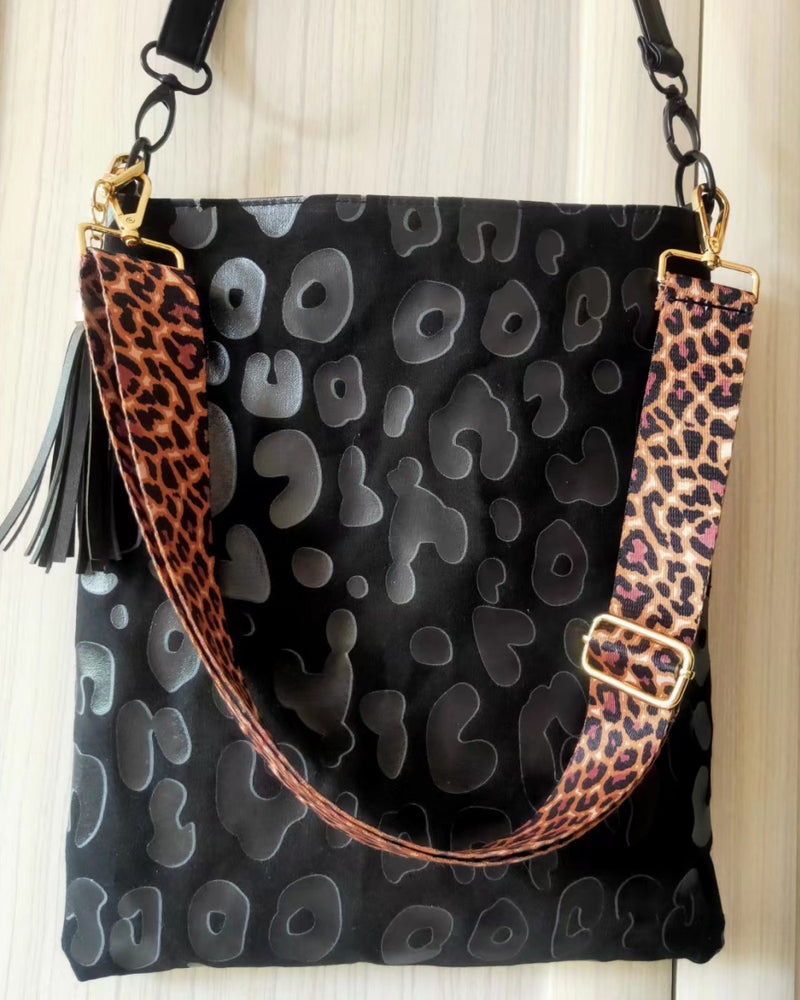 BEAUTIFUL I AM PU Leather Shoulder Bag with Tassel