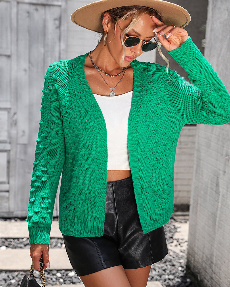 BEAUTIFUL I AM Open Front Long Sleeve Cardigan